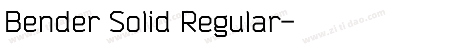Bender Solid Regular字体转换